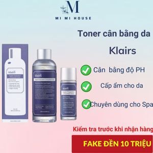 Nước hoa hồng dưỡng ẩm, chống viêm không mùi dành cho da nhạy cảm Klairs Supple Preparation Unscented Toner 180ml
