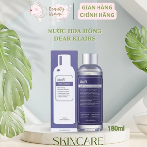 Nước hoa hồng dưỡng ẩm, chống viêm không mùi dành cho da nhạy cảm Klairs Supple Preparation Unscented Toner 180ml