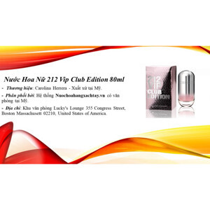 Nước hoa nữ 212 VIP Club Edition Edt 80ml