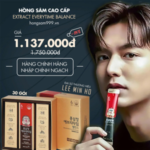 Nước hồng sâm Everytime Hậu Duệ Mặt Trời KGC hộp 30 gói x 10ml cao cấp