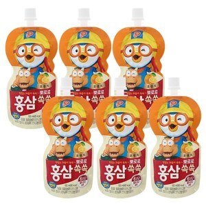 Nước hồng sâm trẻ em hiệu Pororo – Thùng 10 túi 100ml