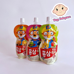 Nước hồng sâm trẻ em hiệu Pororo – Thùng 10 túi 100ml