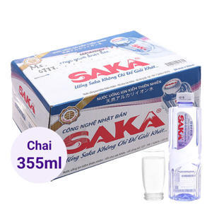 Nước khoáng i-on kiềm Saka Thùng 24 chai 355ml