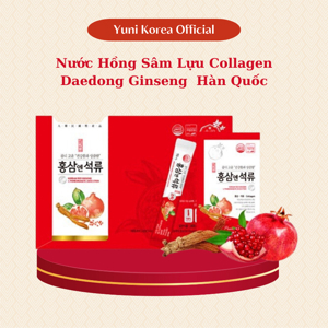 Nước lựu hồng sâm collagen chính hãng Daedong Hàn Quốc hộp 30 gói x 10ml