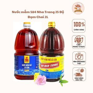 Nước mắm cá cơm 584 Nha Trang 25 độ đạm bình 2 lít