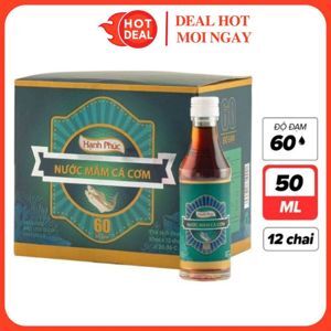 Nước mắm Hạnh phúc 60 độ đạm 50ml- Hộp 12 Chai
