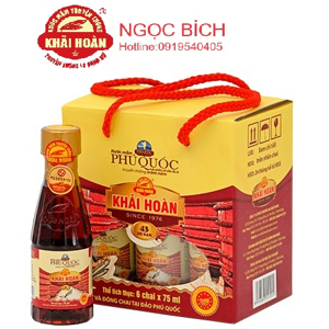 Nước mắm Khải Hoàn 43 độ 75ml - Hộp 6 chai