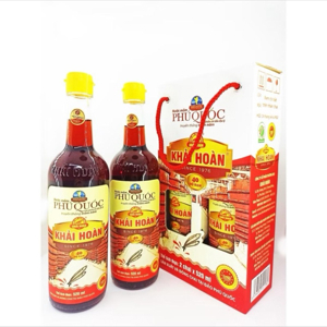 Nước mắm Phú Quốc Khải Hoàn - 40 độ đạm, cặp 2 chai 520ml