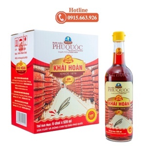 Nước mắm Phú Quốc Khải Hoàn - 40 độ đạm, Thùng 6 chai 520ml