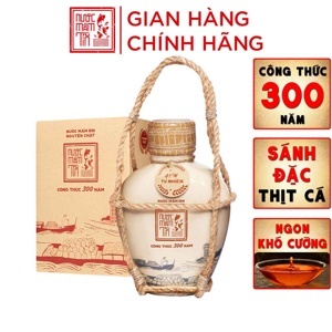 Nước mắm Rin nguyên chất Tĩn 41 độ đạm bình gốm 500ml