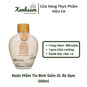 Nước mắm Rin nguyên chất Tĩn 41 độ đạm bình gốm 500ml