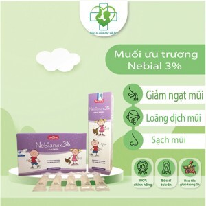 Nước muối Nebial 3% Flaconcini Ý