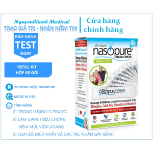 Nước muối rửa mũi xoang NASOPURE Refill Kit