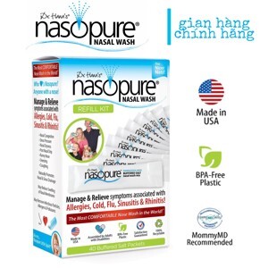Nước muối rửa mũi xoang NASOPURE Refill Kit