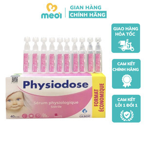 Nước muối vệ sinh cho bé Physiologica Pháp 40 ống/5ml (mẫu mới)
