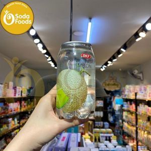 Nước ngọt có ga sparkling OKF vị dưa lưới lon 350ml