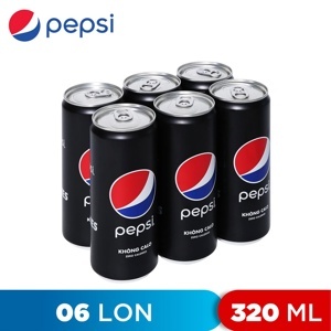 Nước ngọt Pepsi không calo - Lốc 6 lon 330ml