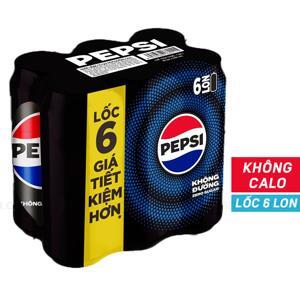 Nước ngọt Pepsi không calo - Lốc 6 lon 330ml