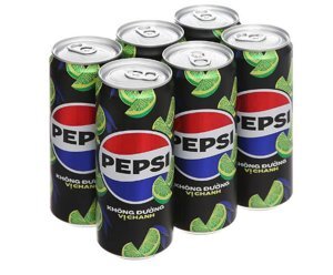 Nước ngọt Pepsi vị chanh không calo - Lốc 6 lon 330ml