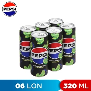 Nước ngọt Pepsi vị chanh không calo - Thùng 24 lon 330ml
