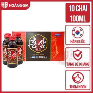 Nước nhân sâm hộp 10 chai 100ml