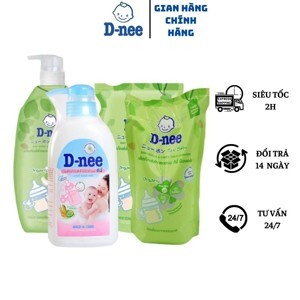 Nước rửa bình sữa và rau quả D-nee - Dạng túi 400ml