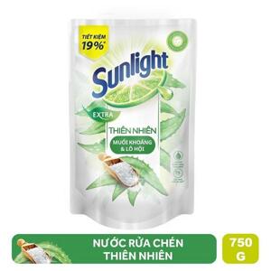 Nước rửa chén Sunlight thiên nhiên 750gr (túi)