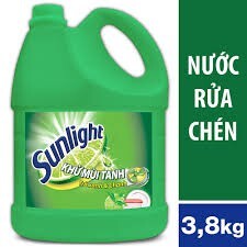 Nước Rửa Chén Sunlight Trà Xanh Dạng Chai 4L