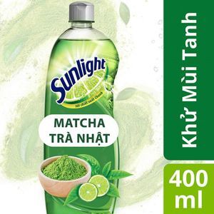 Nước Rửa Chén Sunlight Trà Xanh Dạng Chai 400ml