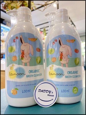 Nước rửa rau củ quả Organic cho bé Lamoon - Bình 400ml