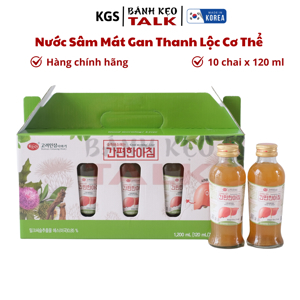 Nước Sâm có củ KGS Hàn Quốc hộp 10 chai x 120ml