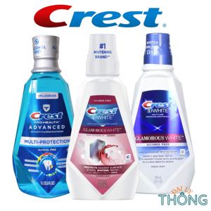 Nước súc miệng Crest 3D White Luxe Glamorous Mouthwash 946ml