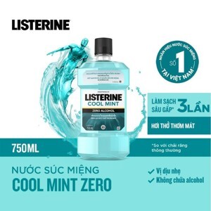 Nước súc miệng Listerine Zero không cay 750ml