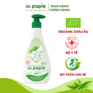 Nước tắm gội thảo dược organnic Dr.papie chai 230ml (0-3 tuổi)