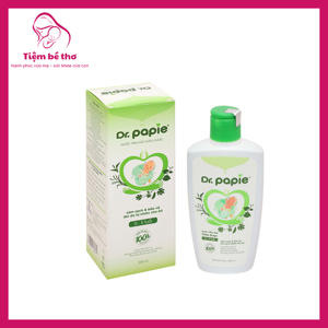 Nước tắm gội thảo dược organnic Dr.papie chai 230ml (0-3 tuổi)