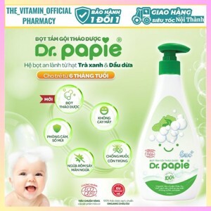Nước tắm gội thảo dược organnic Dr.papie chai 230ml (0-3 tuổi)