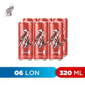 Nước tăng lực Sting dâu đỏ - Lốc 6 lon 330ml