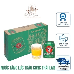 Nước tăng lực trâu xanh Carabao- lốc 6 lon x 250ml