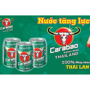 Nước tăng lực trâu xanh Carabao - 250ml x 24 lon