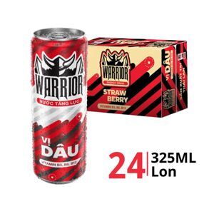 Nước tăng lực Warrior hương dâu - Lốc 6 lon 325ml