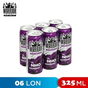 Nước tăng lực Warrior hương nho - Thùng 24 chai 330ml