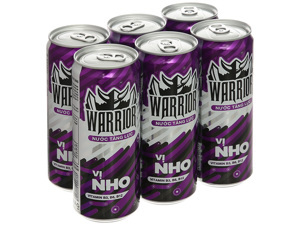Nước tăng lực Warrior hương nho - Lốc 6 chai 330ml