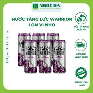 Nước tăng lực Warrior hương nho - Lốc 6 chai 330ml