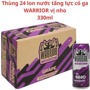 Nước tăng lực Warrior hương nho - Thùng 24 chai 330ml