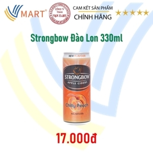 Nước táo lên men Strongbow vị đào 4.5% Lon 330ml