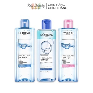 Nước Tẩy trang cho mọi loại da L'Oreal Paris 3-in-1 Micellar Water 400ml