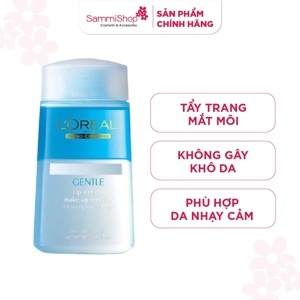 Nước tẩy trang mắt và môi L'oreal Gentle Lip And Eye Make Up Remover 125ml