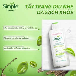 Nước tẩy trang Simple Cleansing Micellar Water 198ml