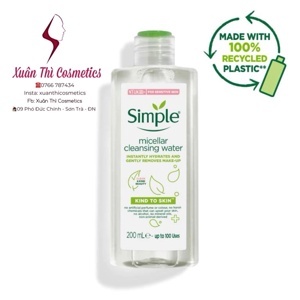 Nước tẩy trang Simple Cleansing Micellar Water 198ml