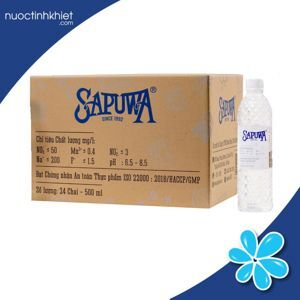 Nước tinh khiết Sapuwa Thùng 24 chai 500ml